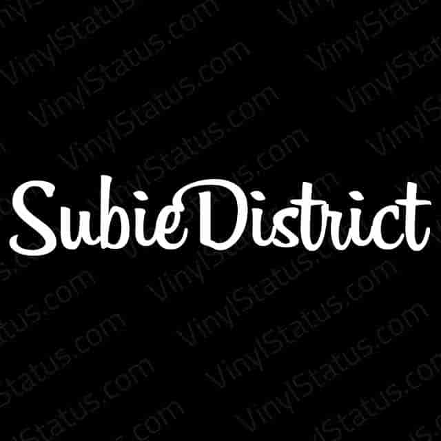Subie District Decal