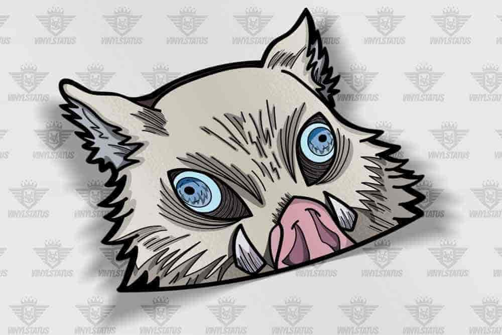 Inosuke Peeker Sticker - Demon Slayer