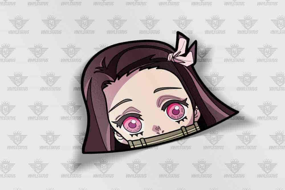 Nezuko Peeker Sticker - Demon Slayer