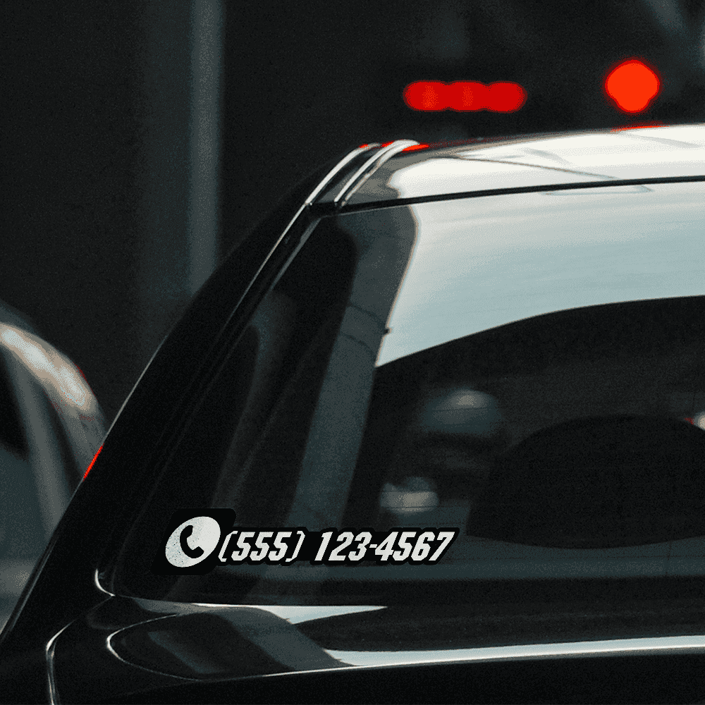 Custom Phone Number Stickers / Decals