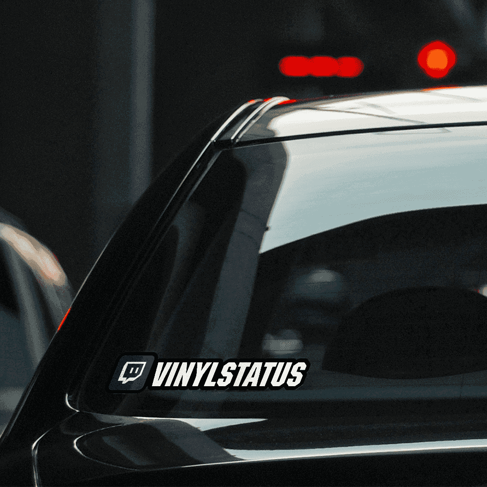 Custom Twitch Username Stickers / Decals - Color Logo