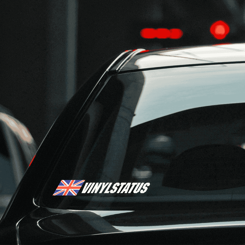 UK Flag Custom Text Stickers / Decals