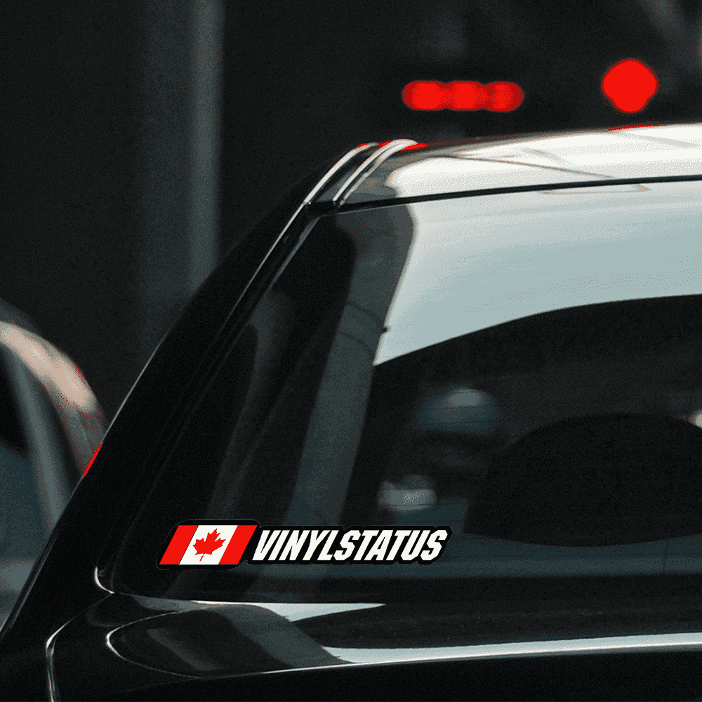 Custom Canadian Flag Name Stickers / Decals