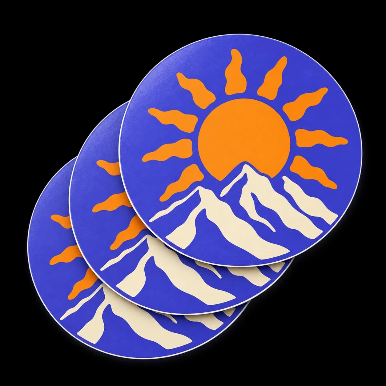 Circle stickers with example artwork