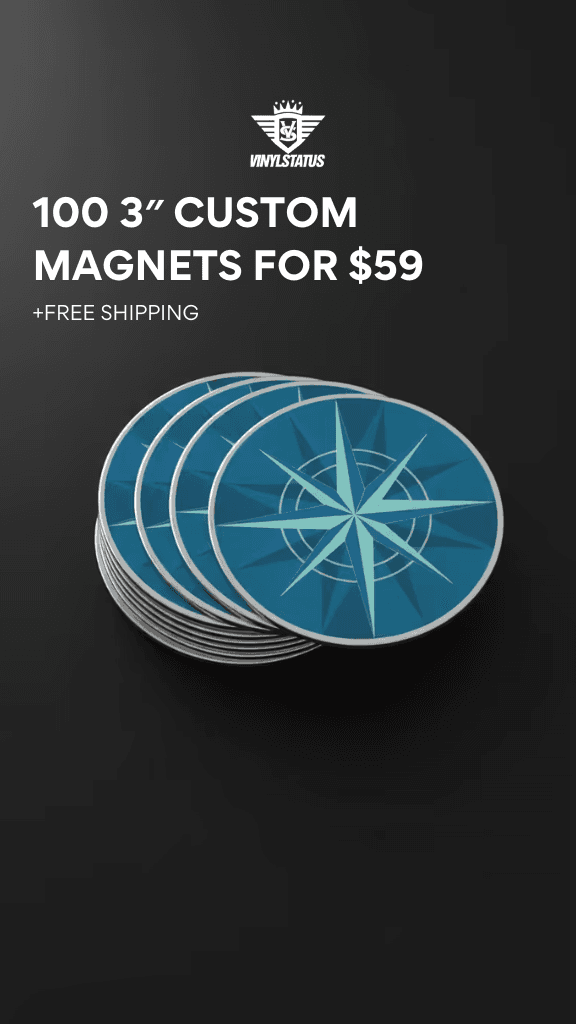 100 3" Custom Magnets for $59.00