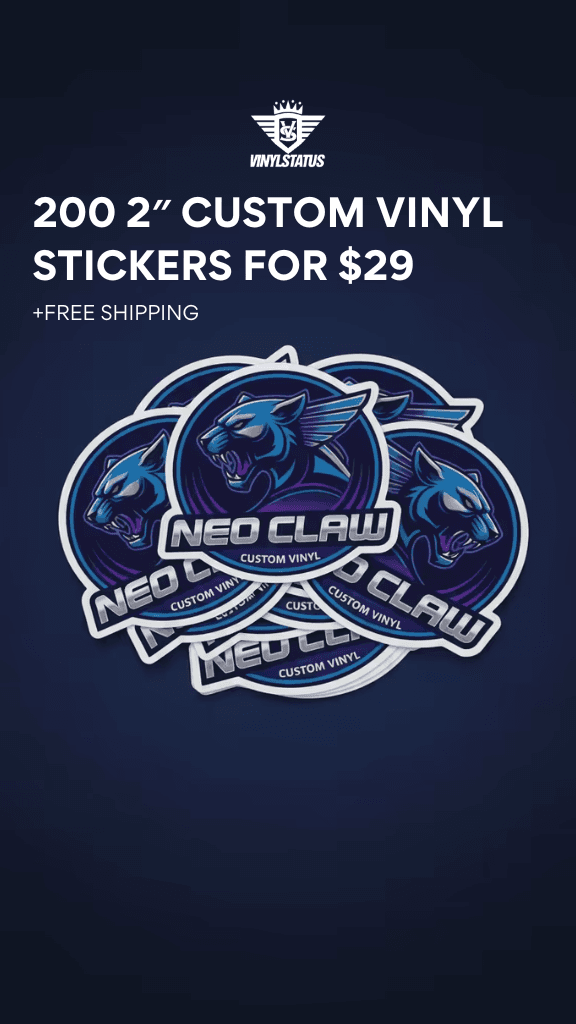 200 2" Custom round stickers for $29.00