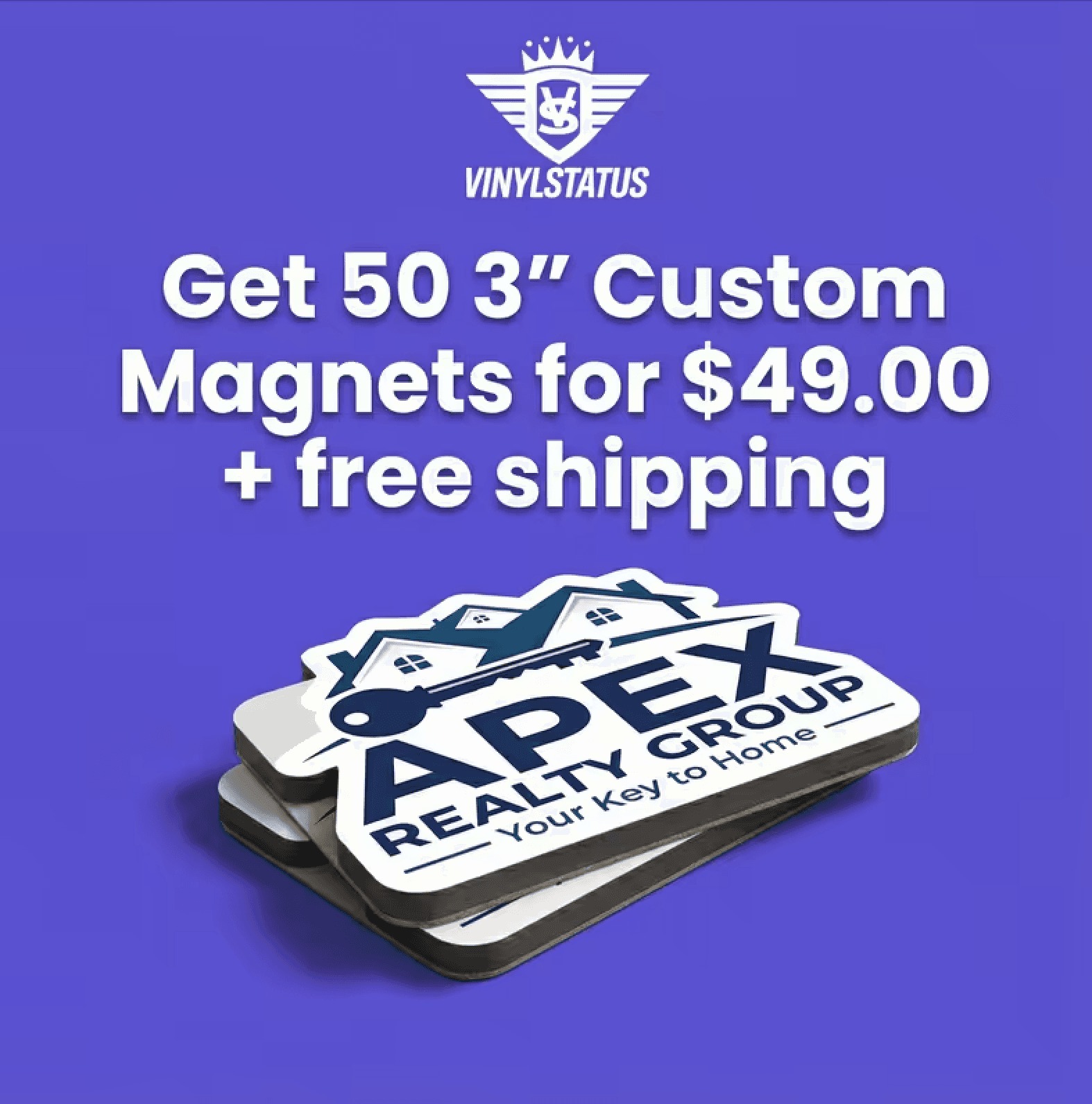 50 3" Custom Magnets for $49.00