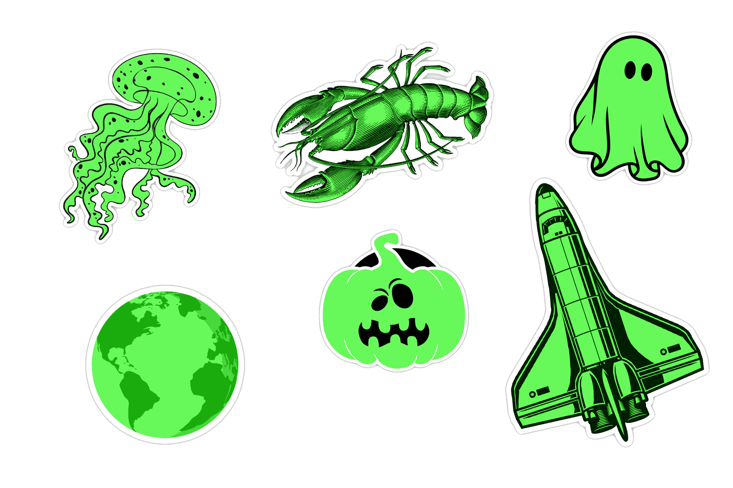 Glow in the Dark Custom Stickers