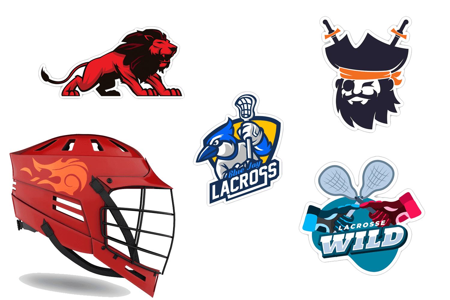 Lacrosse Helmet Decals