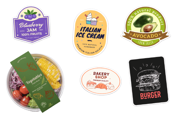 Custom Food Labels Stickers