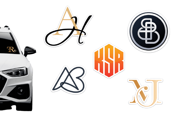 Custom Monogrammed Car Decals