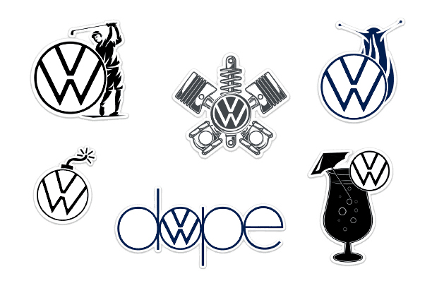 Sticker Custom VW Logo