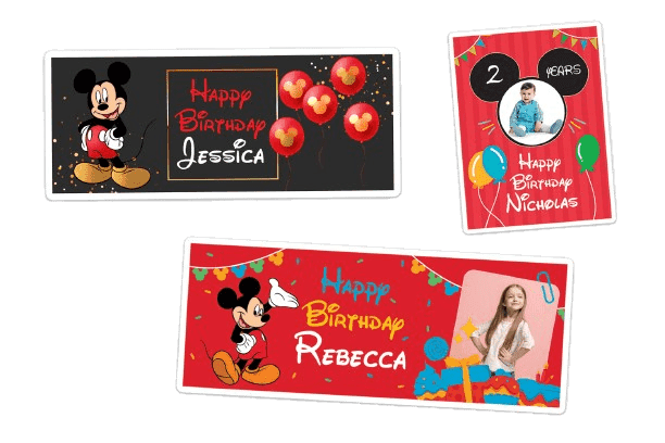 Vinyl Birthday Banners Personalized