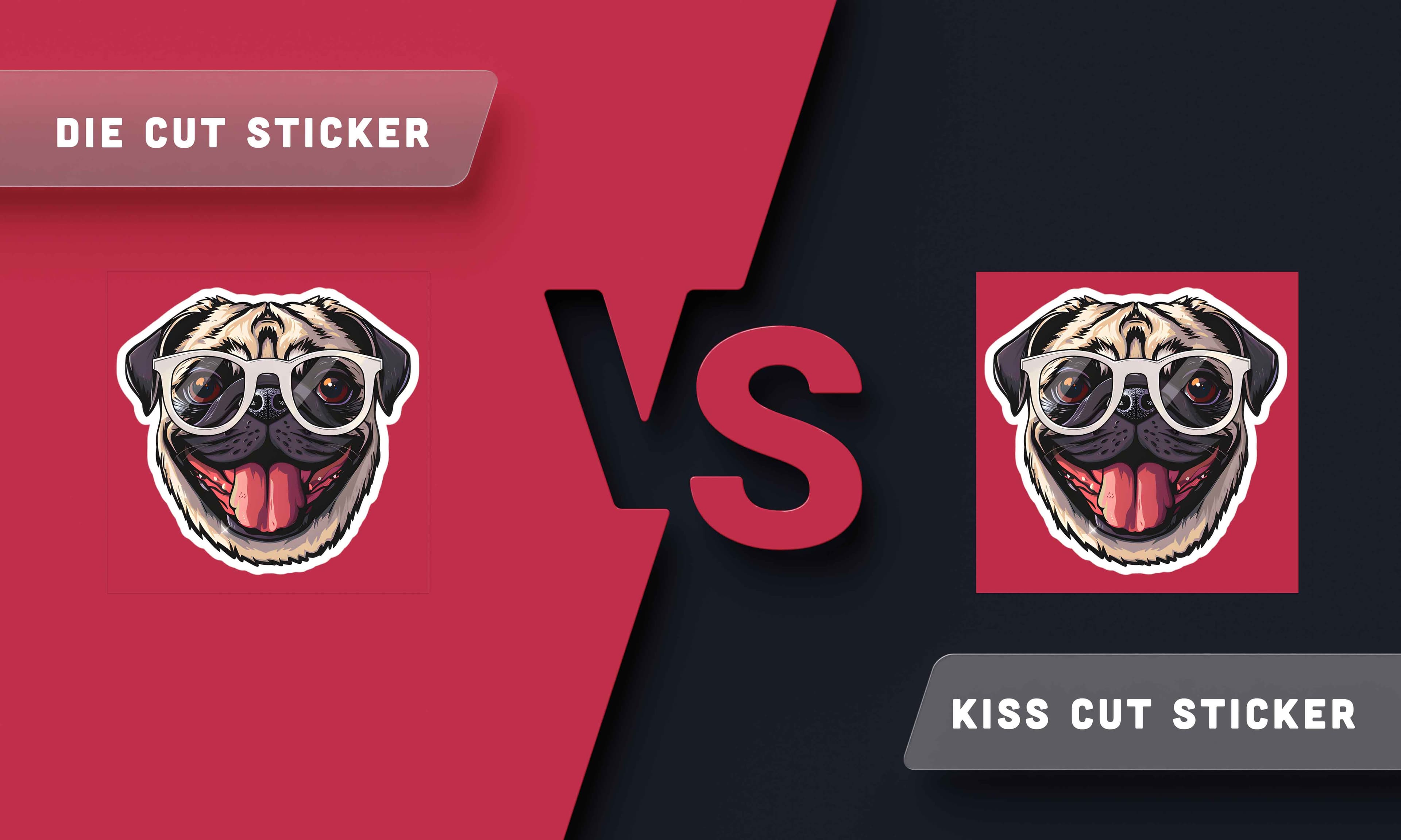 Die cut vs kiss cut stickers