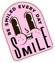 smile pink sticker