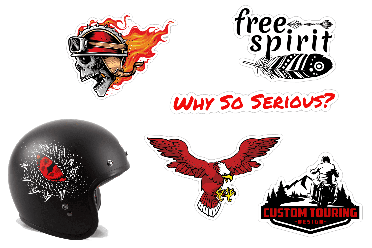 Motorcycle Helmet Stickers Custom