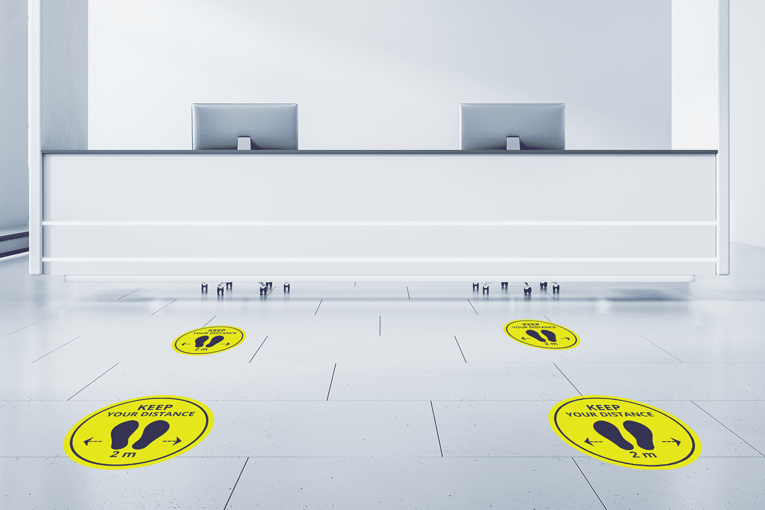 Custom Social Distancing Floor Stickers