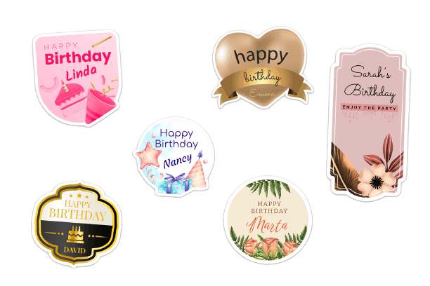 Personalized Birthday Stickers for Favors
